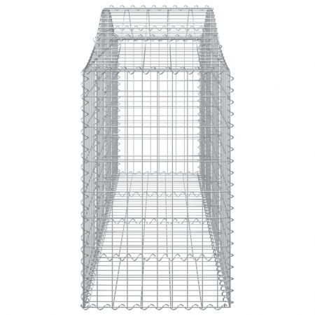 Arched Gabion Baskets 3 pcs 200x50x80/100 cm Galvanised Iron