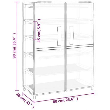 Shoe Cabinet Black 60x28x90 cm Fabric