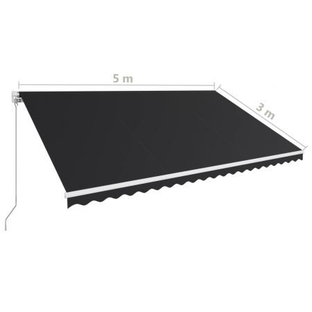 Manual Retractable Awning 500x300 cm Anthracite