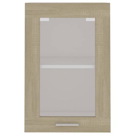 Hanging Glass Cabinet Sonoma Oak 40x31x60 cm Engineered Wood