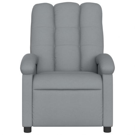 Electric Massage Recliner Chair Light Grey Fabric