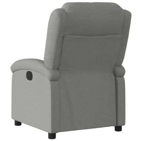 Electric Recliner Chair Dark Grey Fabric