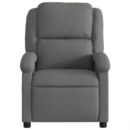 Electric Recliner Chair Dark Grey Fabric