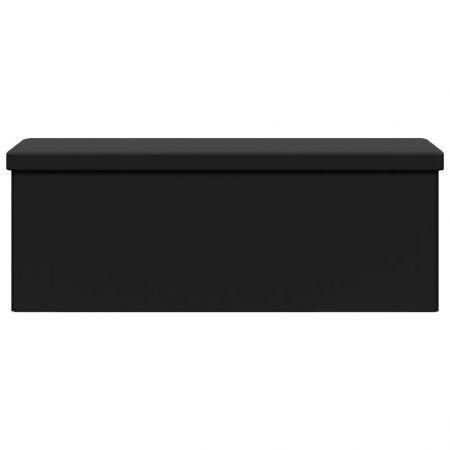 Storage Bench Foldable Black PVC