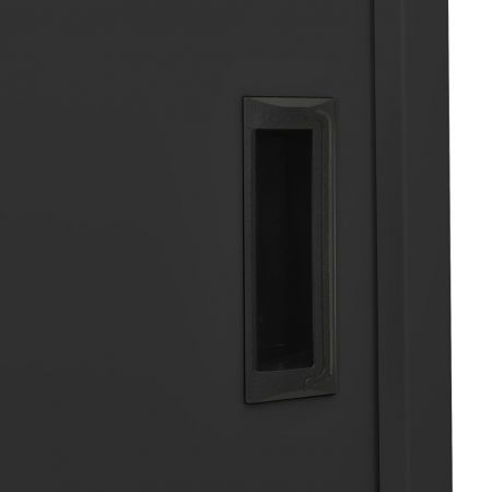 Office Cabinet with Sliding Door Anthracite 90x40x180 cm Steel