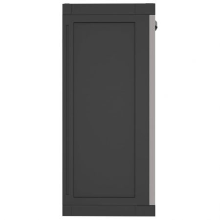 Outdoor Storage Cabinet Grey and Black 65x37x85 cm PP