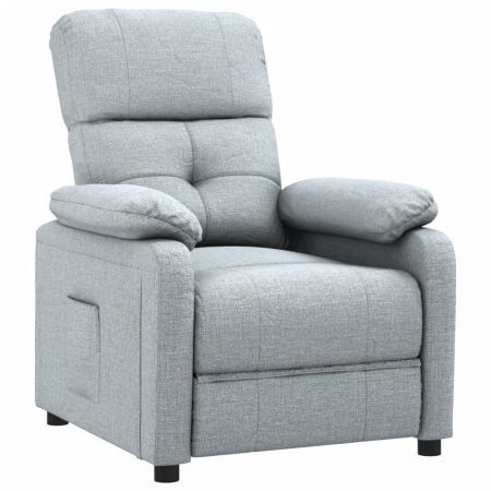 Recliner Chair Light Grey Fabric