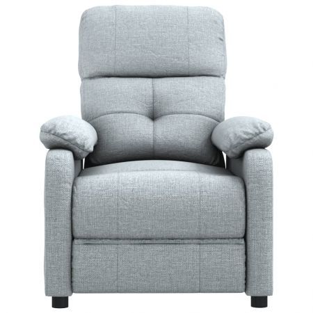 Recliner Chair Light Grey Fabric