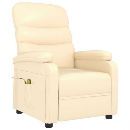 Massage Chair Cream Faux Leather