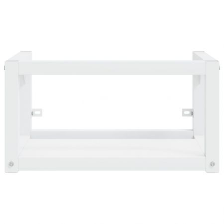 Bathroom Washbasin Frame with Built-in Basin White Iron