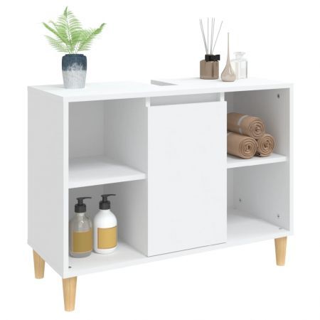 Sink Cabinet White 80x33x60 cm Engineered Wood