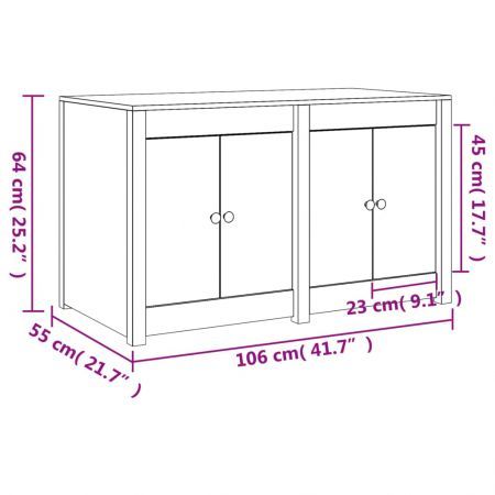 Outdoor Kitchen Cabinet 106x55x64 cm Solid Wood Douglas