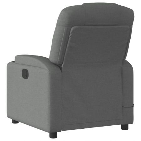 Electric Massage Recliner Chair Dark Grey Fabric