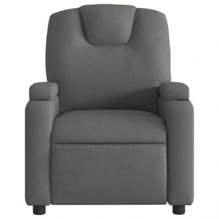 Electric Massage Recliner Chair Dark Grey Fabric