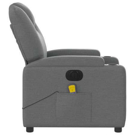 Electric Massage Recliner Chair Dark Grey Fabric