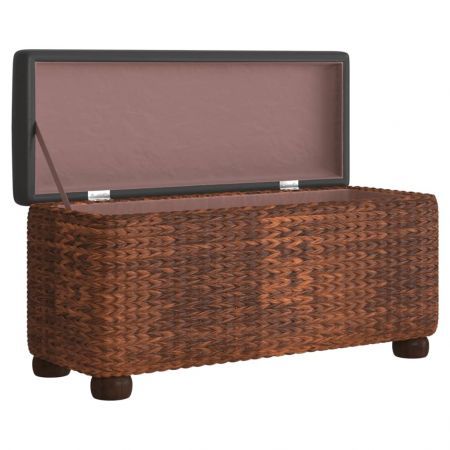 Storage Benches 2 pcs with Brown Cushion 69 cm Cattail