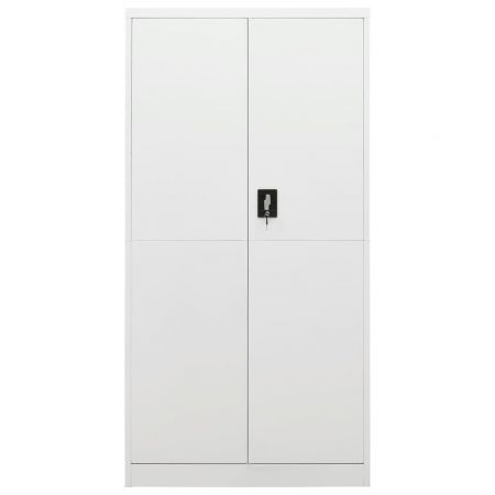 Locker Cabinet White 90x40x180 cm Steel