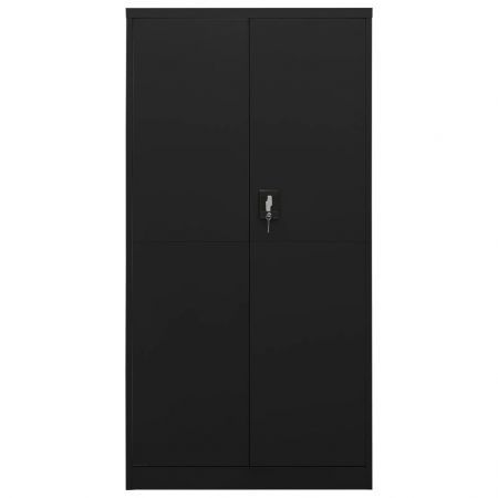 Locker Cabinet Black 90x40x180 cm Steel