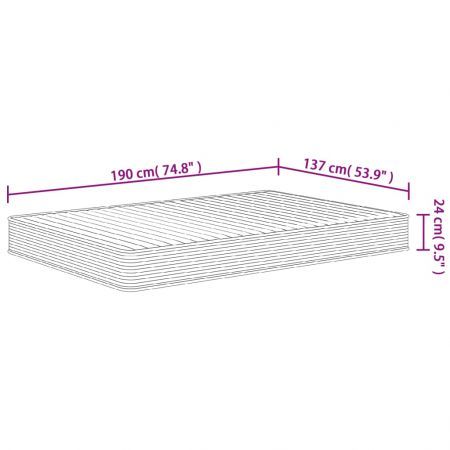 Foam Mattress Medium Soft 137x190 cm