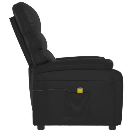 Massage Chair Black Faux Leather