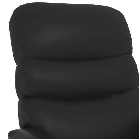 Massage Chair Black Faux Leather