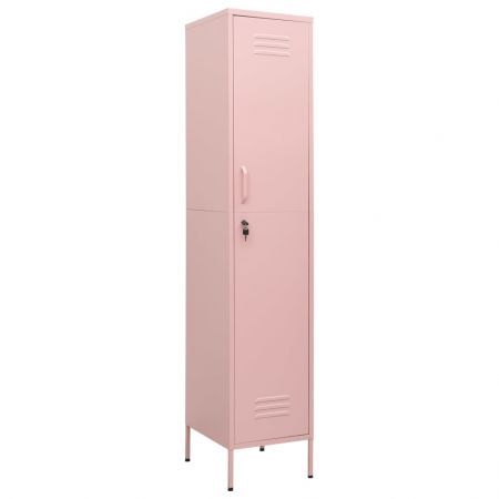 Locker Cabinet Pink 35x46x180 cm Steel