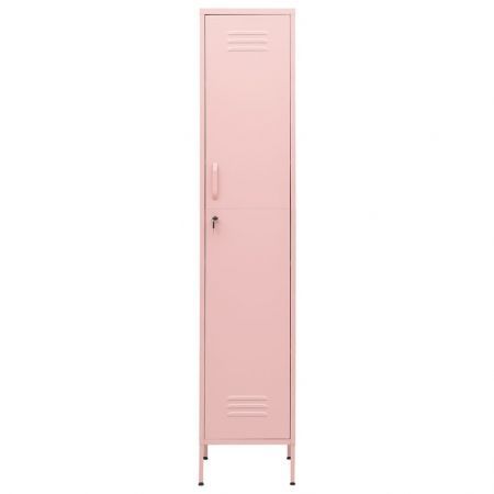 Locker Cabinet Pink 35x46x180 cm Steel