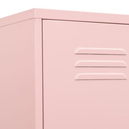 Locker Cabinet Pink 35x46x180 cm Steel