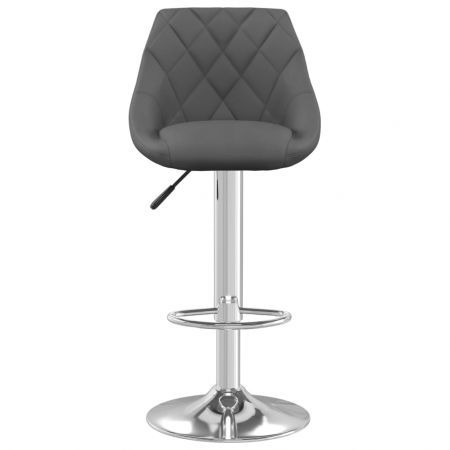 Bar Stool 2 Pcs Dark Grey Velvet