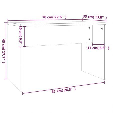 Dressing Table Set White 86.5x35x136 cm