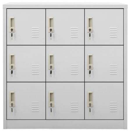 Locker Cabinet Light Grey 90x45x92.5 cm Steel