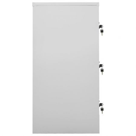 Locker Cabinet Light Grey 90x45x92.5 cm Steel