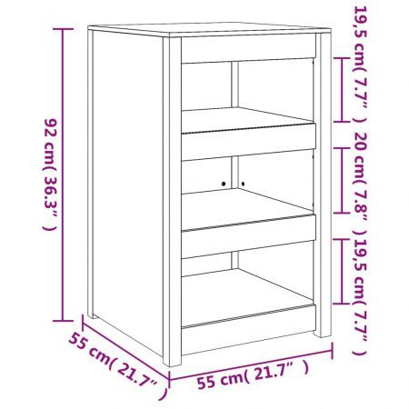 Outdoor Kitchen Cabinet 55x55x92 cm Solid Wood Douglas