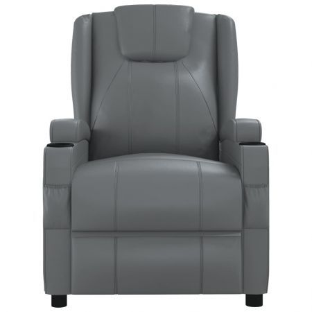 Massage Chair Anthracite Faux Leather