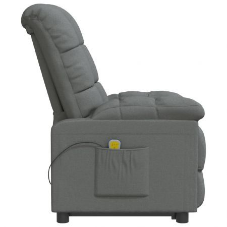 Massage Chair Dark Grey Fabric