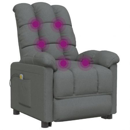 Massage Chair Dark Grey Fabric