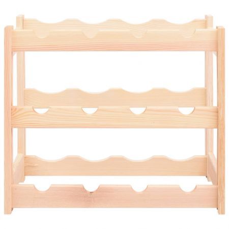 Wine Rack for 12 Bottles Solid Wood Pine