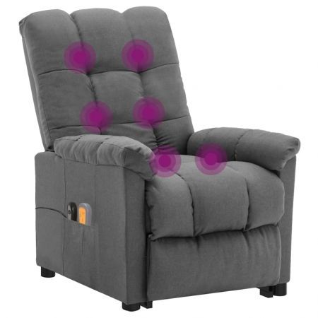 Stand up Massage Chair Light Grey Fabric