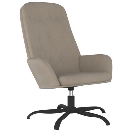 Relaxing Chair Light Grey Velvet