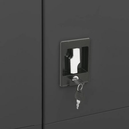 Locker Cabinet Anthracite 90x40x180 cm Steel