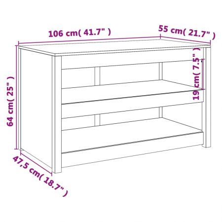 Outdoor Kitchen Cabinet 106x55x64 cm Solid Wood Douglas