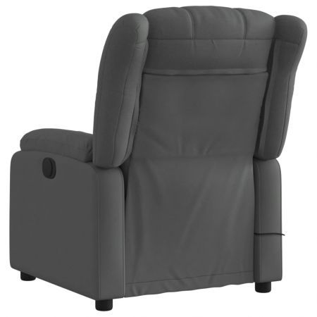 Electric Massage Recliner Chair Dark Grey Fabric