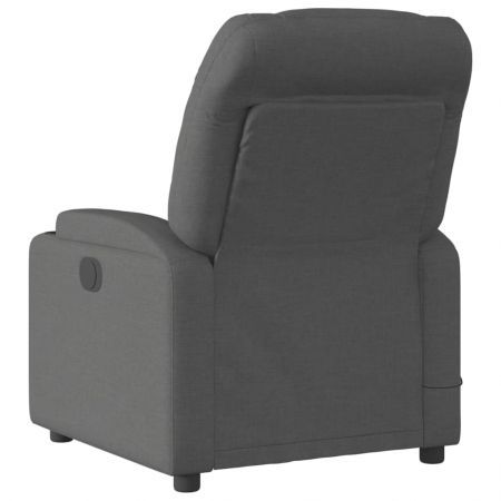 Electric Massage Recliner Chair Dark Grey Fabric