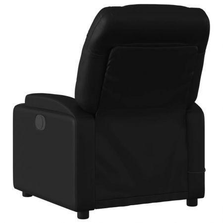 Electric Massage Recliner Chair Black Faux Leather