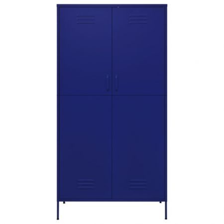 Wardrobe Navy Blue 90x50x180 cm Steel