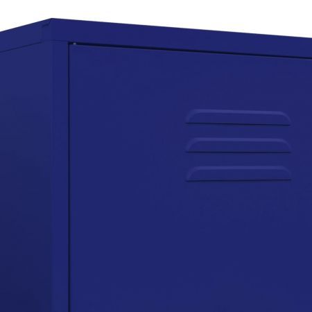 Wardrobe Navy Blue 90x50x180 cm Steel