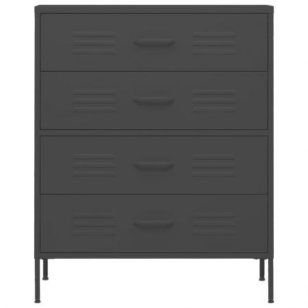 Chest of Drawers Anthracite 80x35x101.5 cm Steel