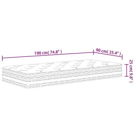 Pocket Spring Mattress Medium 90x190 cm