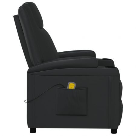 Massage Chair Black Faux Leather