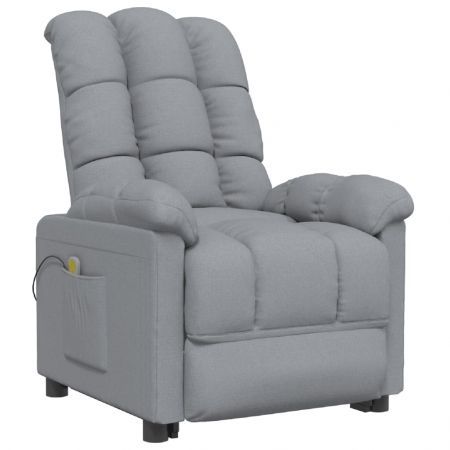 Massage Chair Light Grey Fabric